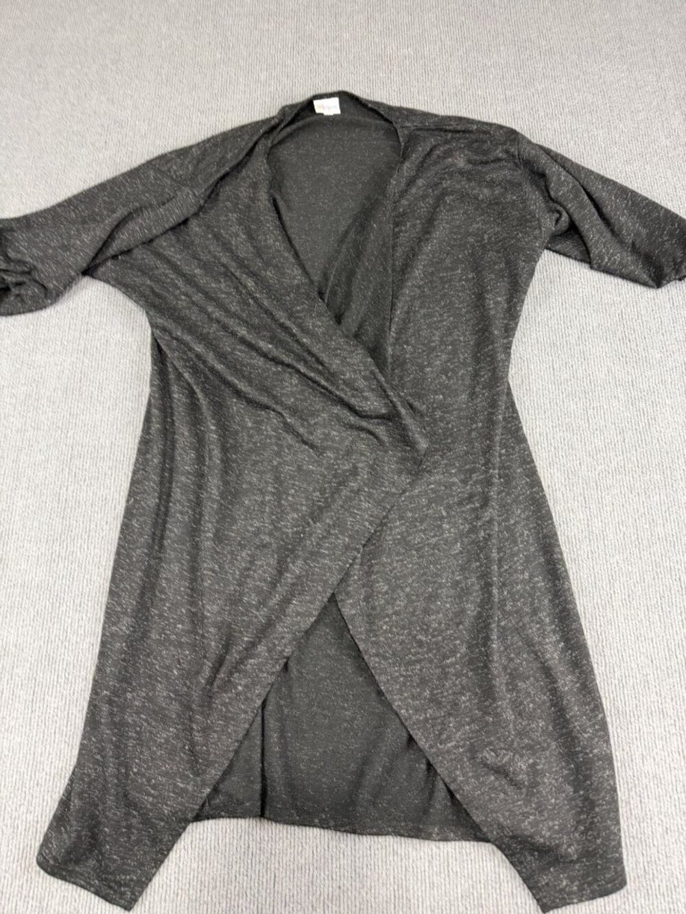 LuLaRoe Womens Heathered Open Front Draped Cardigan Size M